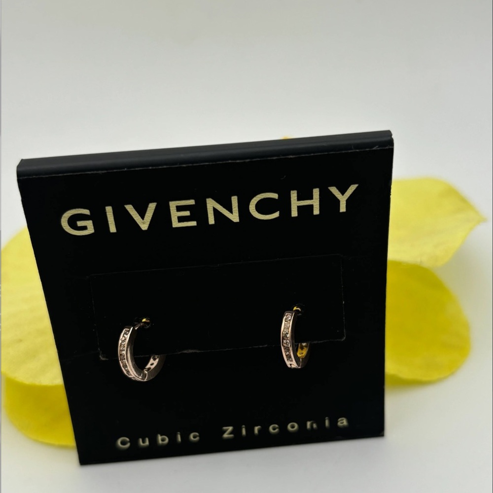 Givenchy Gold and Silver Cubic Zirconia Earrings